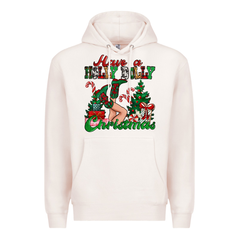 Have A Holly Dolly Christmas Premium Hoodie by MaliasSmallBusiness | Teevron
