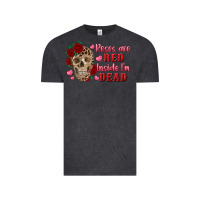 Vintage Black roses are red inside i'm dead Skull Vintage Tee - RanaPortraitStore