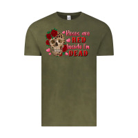 Vintage Olive roses are red inside i'm dead Skull Vintage Tee - RanaPortraitStore