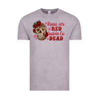Vintage Zinc roses are red inside i'm dead Skull Vintage Tee - RanaPortraitStore