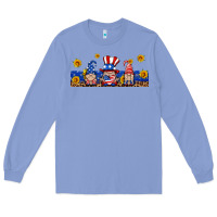 Colony Blue usa gnome libbey cup Long Sleeve Tee - HRA Design Shop