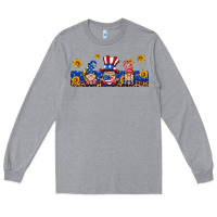 Heather Grey usa gnome libbey cup Long Sleeve Tee - HRA Design Shop