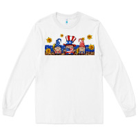 White usa gnome libbey cup Long Sleeve Tee - HRA Design Shop