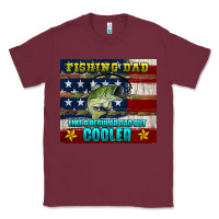 Burgundy fishing dad like a regular but cooler Classic Tee - HRA Design Shop