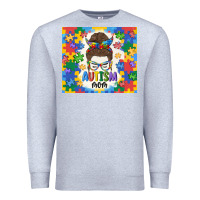 Heather Grey autism mom Premium Sweatshirt - MaliasSmallBusiness