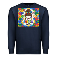 Navy autism mom Premium Sweatshirt - MaliasSmallBusiness
