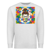 Oatmeal Heather autism mom Premium Sweatshirt - MaliasSmallBusiness