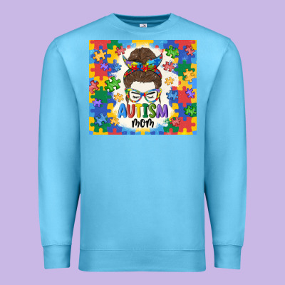 Autism Mom Premium Sweatshirt Designed By Maliassmallbusiness