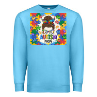 Ocean Blue autism mom Premium Sweatshirt - MaliasSmallBusiness