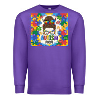 Purple autism mom Premium Sweatshirt - MaliasSmallBusiness