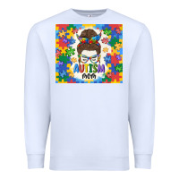 White autism mom Premium Sweatshirt - MaliasSmallBusiness