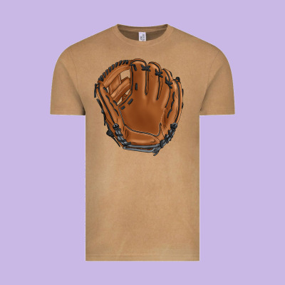 Baseball Glove Vintage Tee Designed By Barkaloodesign