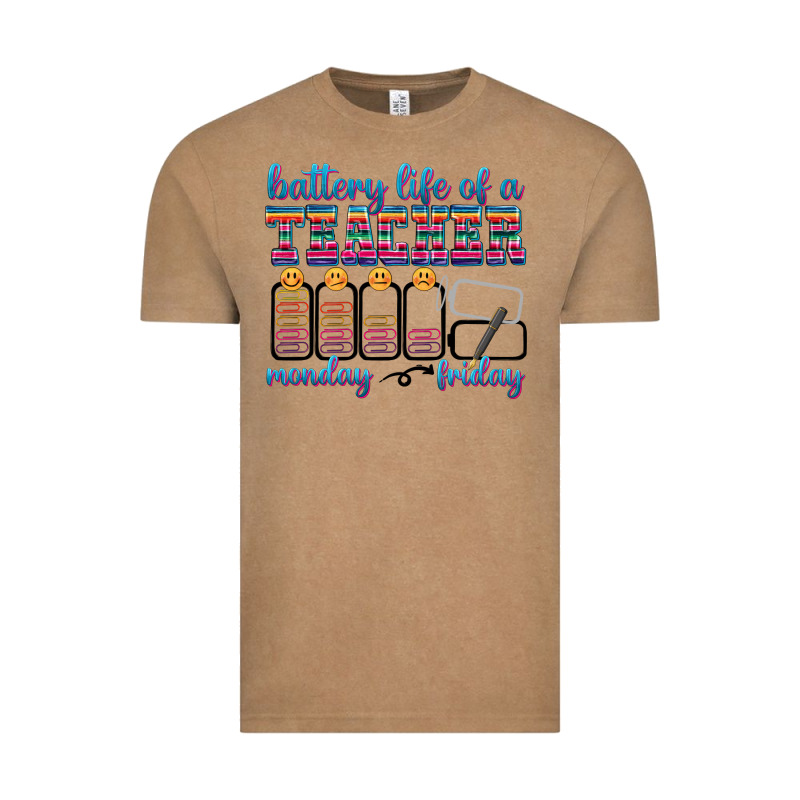 Battery Life Of A Teacher Vintage Tee by texasbilliewilder | Teevron