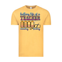 Vintage Mustard battery life of a teacher Vintage Tee - texasbilliewilder