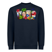 Navy puerto rico coffee cups Heavyweight Sweatshirt - texasbilliewilder