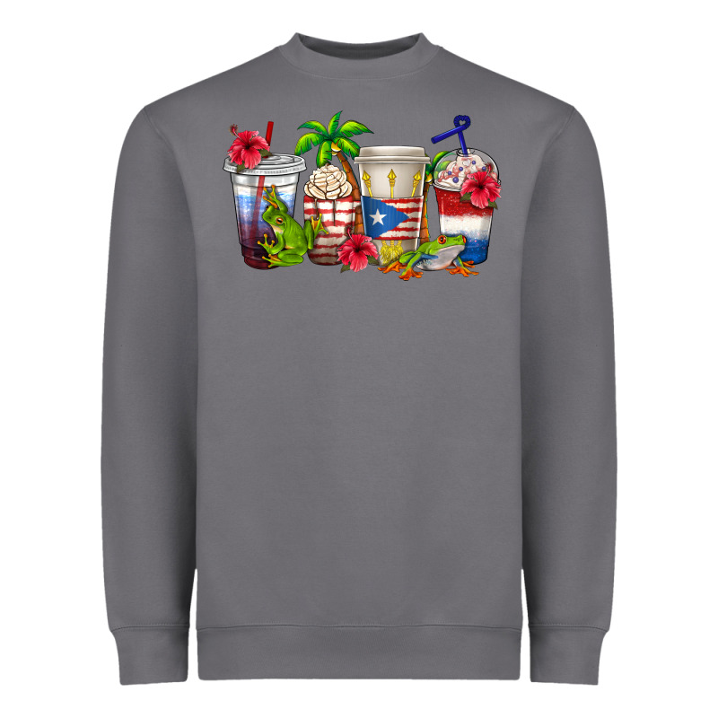 Puerto Rico Coffee Cups Heavyweight Sweatshirt by texasbilliewilder | Teevron