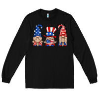 Black usa gnome Long Sleeve Tee - HRA Design Shop