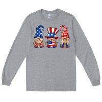 Heather Grey usa gnome Long Sleeve Tee - HRA Design Shop