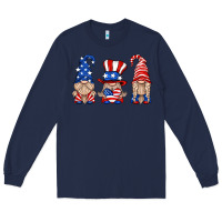 Navy usa gnome Long Sleeve Tee - HRA Design Shop