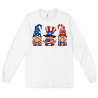 White usa gnome Long Sleeve Tee - HRA Design Shop