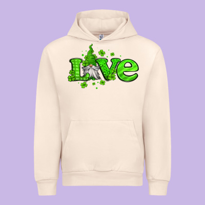 Love St Patricks Gnome Urban Hoodie Designed By Jasminsmagicworld