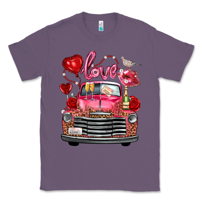 Valentine's Day Truck Love Bird Letter Classic Tee by FaDigitalArtStudio | Teevron