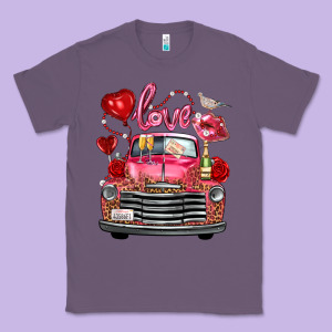 Valentine's Day Truck Love Bird Letter Classic Tee Designed By Fadigitalartstudio
