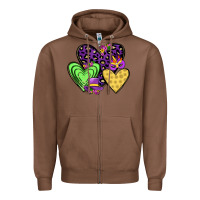 Chestnut hearts mardi gras Zipper Hoodie - JahusDesignShop