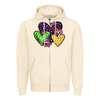 Sandshell hearts mardi gras Zipper Hoodie - JahusDesignShop
