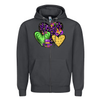 Smoke hearts mardi gras Zipper Hoodie - JahusDesignShop