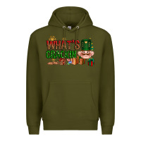 Army Green What's crackin Christmas Premium Hoodie - NancyCooperArtShop