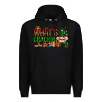Black What's crackin Christmas Premium Hoodie - NancyCooperArtShop