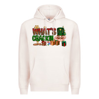 Pale Pink What's crackin Christmas Premium Hoodie - NancyCooperArtShop