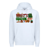 White What's crackin Christmas Premium Hoodie - NancyCooperArtShop