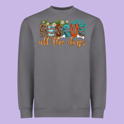 Rescue All The Dogs Heavyweight Sweatshirt Designed By Texasbilliewilder