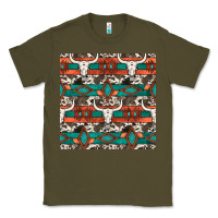 Army Green native american aztec seamless pattern 3 Classic Tee - BundleAndBundleShop