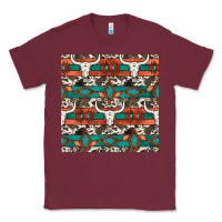 Burgundy native american aztec seamless pattern 3 Classic Tee - BundleAndBundleShop