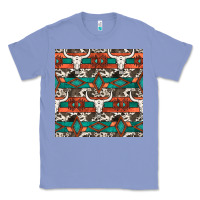 Colony Blue native american aztec seamless pattern 3 Classic Tee - BundleAndBundleShop