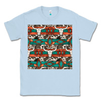 Dusty Blue native american aztec seamless pattern 3 Classic Tee - BundleAndBundleShop