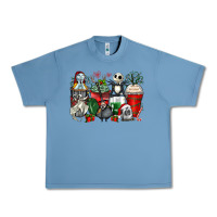 Pebble Blue Christmas cartoon characters coffee cups Urban Heavy Tee - Zillion Design Studio