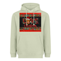 Matcha love christmas highland cow and turquoise gemstone Heavyweight Hoodie - Jasminsmagicworld