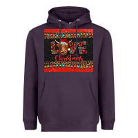 Plum love christmas highland cow and turquoise gemstone Heavyweight Hoodie - Jasminsmagicworld