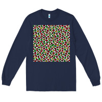 Navy christmas leopard Long Sleeve Tee - FaDigitalArtStudio