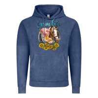 Vintage Denim chicken pig horse farm life Vintage Hoodie - texasbilliewilder