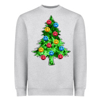 Heather Grey sequin's christmas tree Heavyweight Sweatshirt - Zillion Design Studio