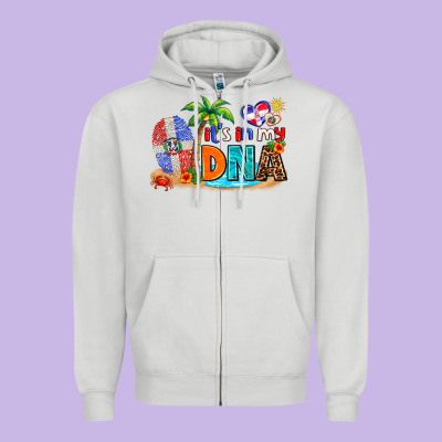 It's In My Dna Zipper Hoodie Designed By Adodesignshop