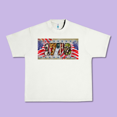 1776 4th Of July License Plate Urban Heavy Tee Designed By Barkaloodesign