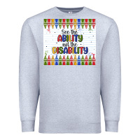 Heather Grey see the ability not the disability Premium Sweatshirt - MaliasSmallBusiness