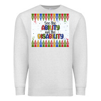 Oatmeal Heather see the ability not the disability Premium Sweatshirt - MaliasSmallBusiness