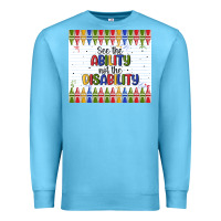 Ocean Blue see the ability not the disability Premium Sweatshirt - MaliasSmallBusiness